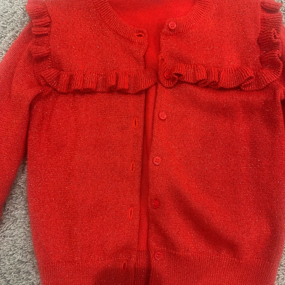 Red Ruffled Cardigan - Picture 3 of 5